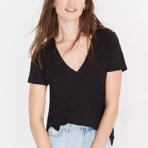Madewell NWT Whisper Cotton V Neck Pocket Tee